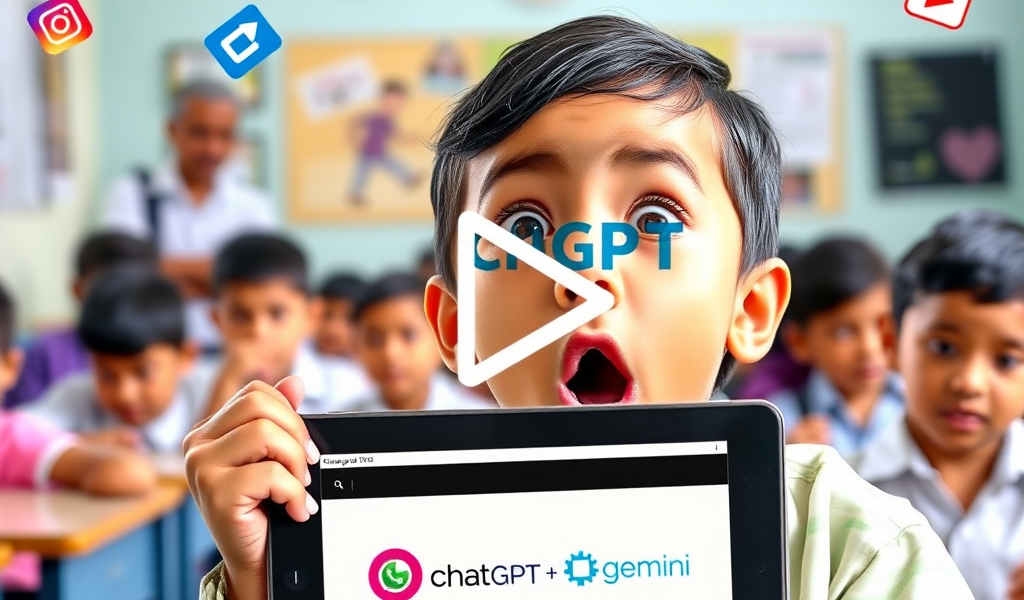 AI से नकल! बच्चों ने ChatGPT और Gemini से लिखे जवाब, वायरल वीडियो ने मचा दिया हलचल